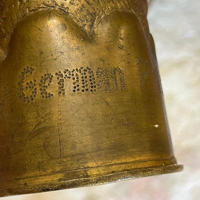 WW1 Trench Art US Navy 75mm Shell Casing Vase