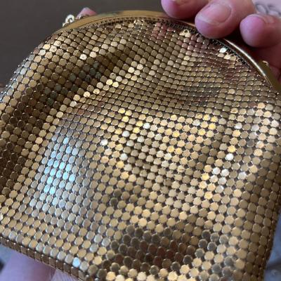 Whiting & Davis Gold mesh Hand bag