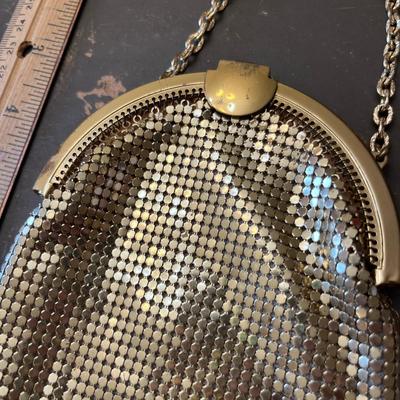 Whiting & Davis Gold mesh Hand bag