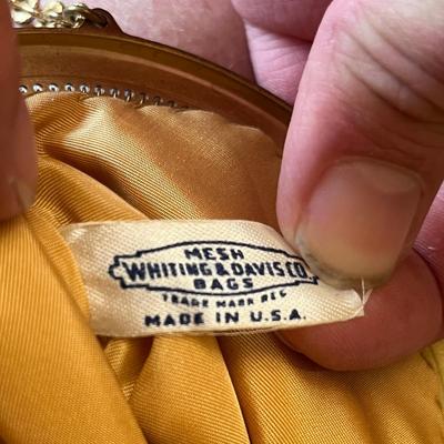 Whiting & Davis Gold mesh Hand bag
