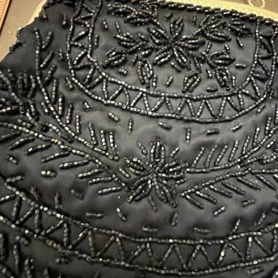 Antique Black beaded Handbag