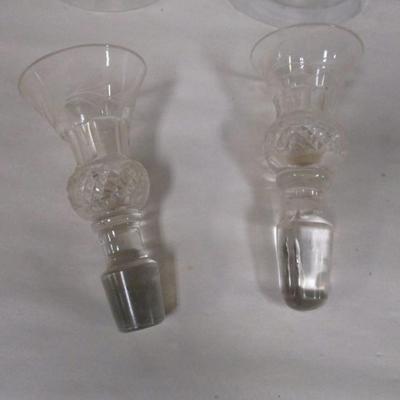 Crystal Glass Thistle Claret Decanters