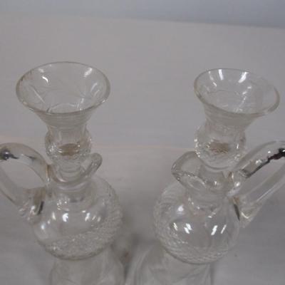 Crystal Glass Thistle Claret Decanters