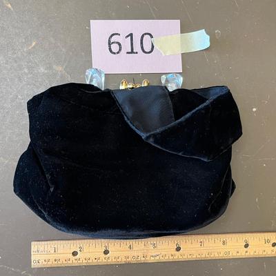 Black & Lucite Hand Bag