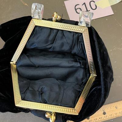 Black & Lucite Hand Bag