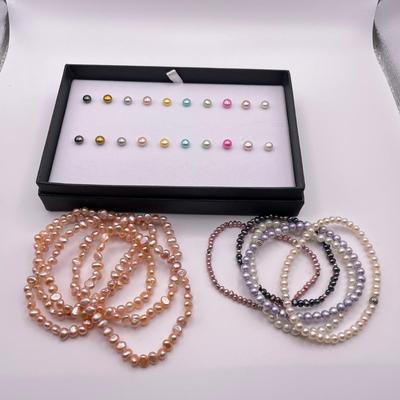 Freshwater Pearl w/ 14K, Earrings, Bracelets & Rings (B4-SS)