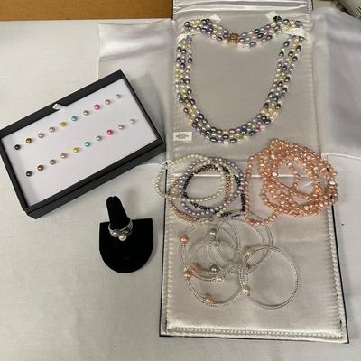 Freshwater Pearl w/ 14K, Earrings, Bracelets & Rings (B4-SS)