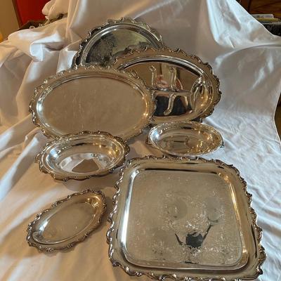 Wilcox International Silver Co. Serving Trays (LR-KL)