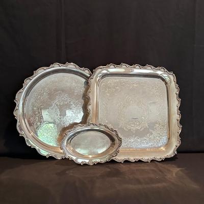 Wilcox International Silver Co. Serving Trays (LR-KL)