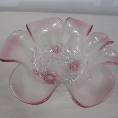 Floral Glass Bowl