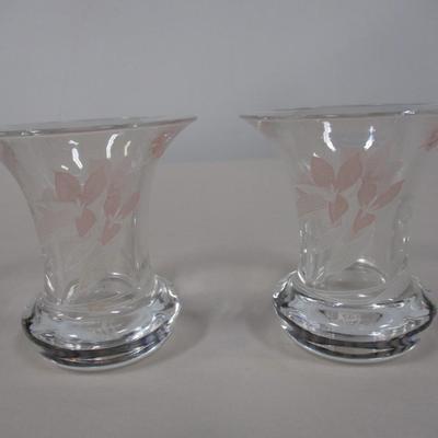 Hutschenreuther Small Clear Crystal Vases