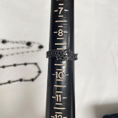 Collection of Black Spinel w/ 925 (B4-SS)