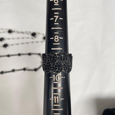 Collection of Black Spinel w/ 925 (B4-SS)