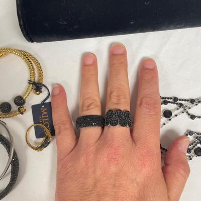 Collection of Black Spinel w/ 925 (B4-SS)