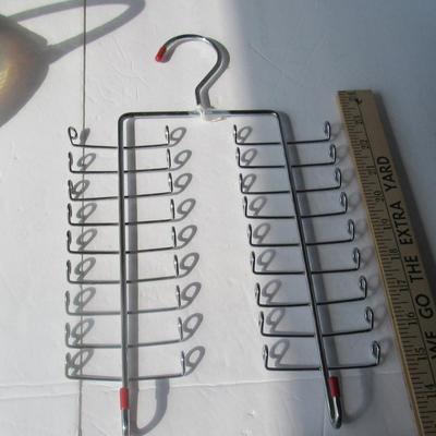 Lot 487:  Older Metal Tie Rack or Belt Rack