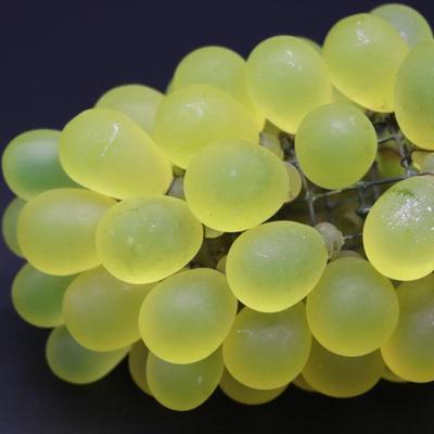 Lot of 4 Antique Green Glass Grape Beads Bulb Covers Attributed to Czechoslovakia