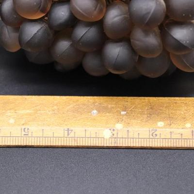 Pair of Antique Purple Glass Grape Beads Bulb Cover Lamp Shades