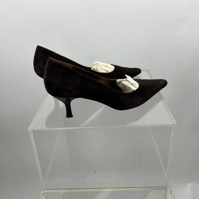 Lot 471 Bandolino - Dark Brown Suede Heels ( Size 9 )