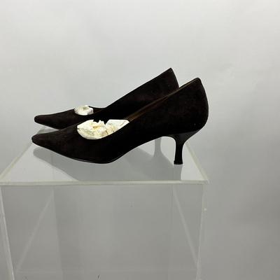 Lot 471 Bandolino - Dark Brown Suede Heels ( Size 9 )