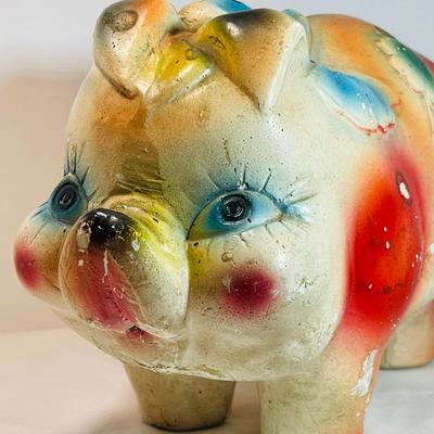 Old chalk ware piggy bank