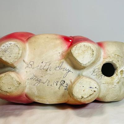 Old chalk ware piggy bank