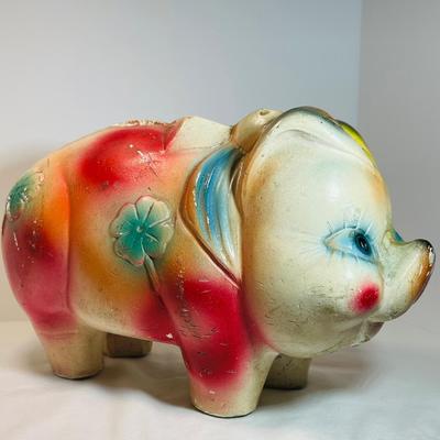 Old chalk ware piggy bank