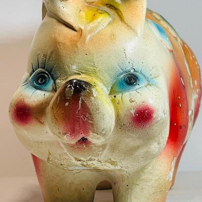 Old chalk ware piggy bank
