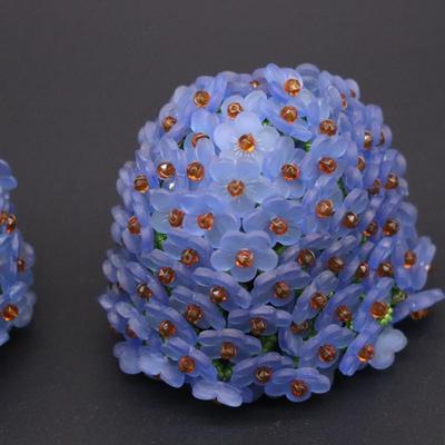 Lot of 5 Czechoslovakian Antique Flower Beaded Bulb Cover Lamp Shades