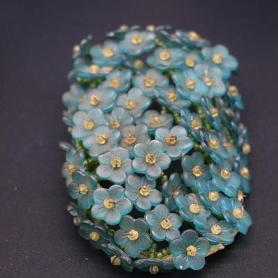 Lot of 5 Czechoslovakian Antique Flower Beaded Bulb Cover Lamp Shades