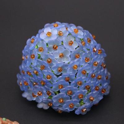 Lot of 5 Czechoslovakian Antique Flower Beaded Bulb Cover Lamp Shades