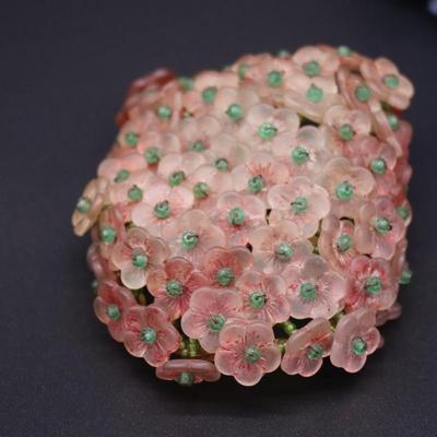 Lot of 5 Czechoslovakian Antique Flower Beaded Bulb Cover Lamp Shades