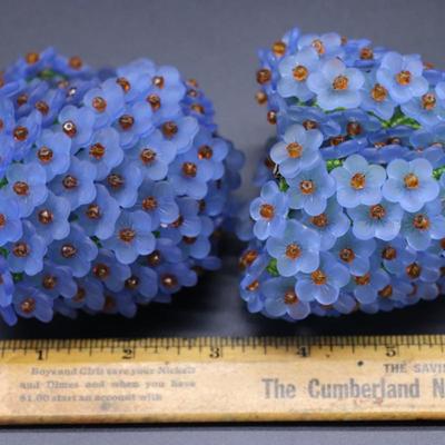 Lot of 5 Czechoslovakian Antique Flower Beaded Bulb Cover Lamp Shades