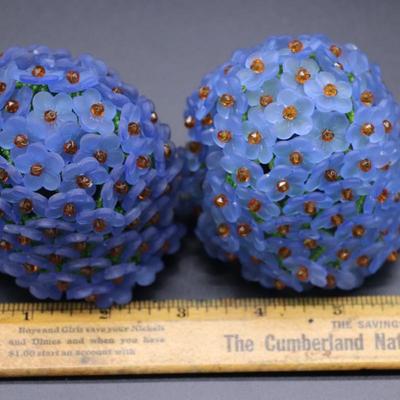 Lot of 5 Czechoslovakian Antique Flower Beaded Bulb Cover Lamp Shades