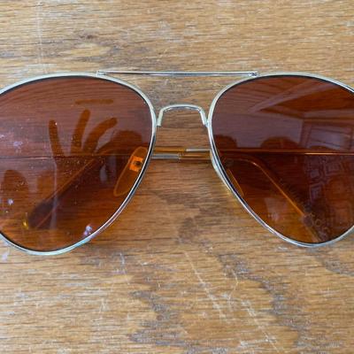 Orange Aviator Vintage Sunglasses
