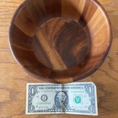 Threshold wood bowl 8"