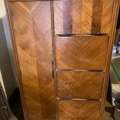 1930s Art Deco Waterfall Wardrobe