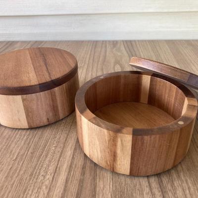 Twin cylander stackable wood containers