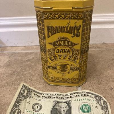 Franklins Famous Java Coffee Tin