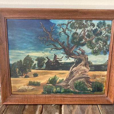 Original Rachel Hauschild Oil Painting in wood frame