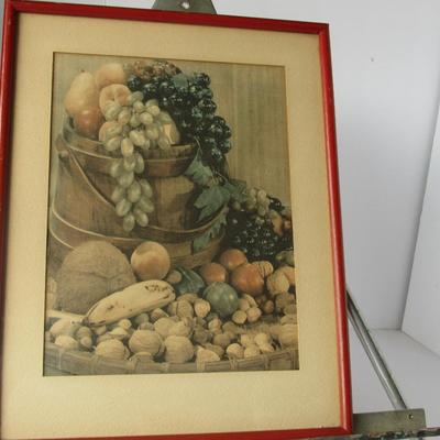 Lot 501:  Nice Larger Vintage Still Life Print