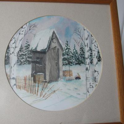 Lot 502:  Nice Framed Print of a Watercolor