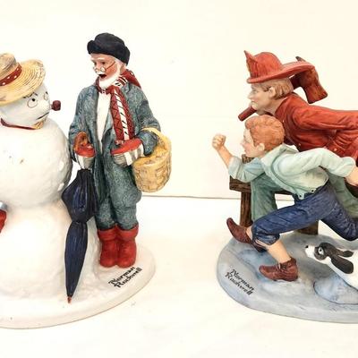 Lot #71  Pair of Danbury Mint Norman Rockwell Figurines