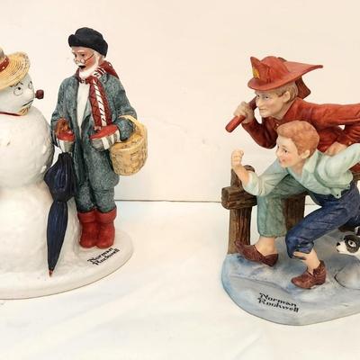 Lot #71  Pair of Danbury Mint Norman Rockwell Figurines