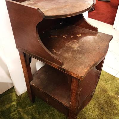 Lot #72  Vintage Mahogany Nightstand - needs a lot of love