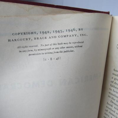 Lot 506: Vintage Book: The Story of American Democracy, 1946