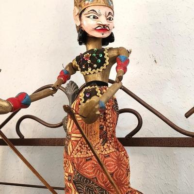 Lot #78  Pair of Vintage Balinese/Indonesian Rod Puppets