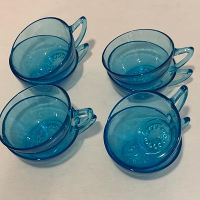 Aqua Blue Glass Dish Set (K-HS)