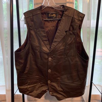 Leather Vest & Jackets: Scully, Roundtree & Yorke, & IZOD, Men's XL (M-HS)