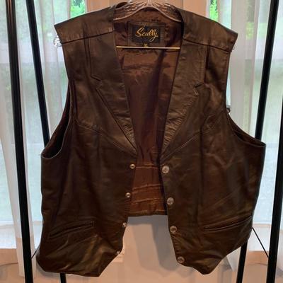 Leather Vest & Jackets: Scully, Roundtree & Yorke, & IZOD, Men's XL (M-HS)