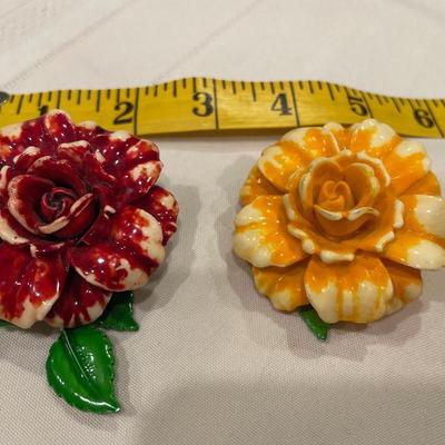 Red & yellow pins